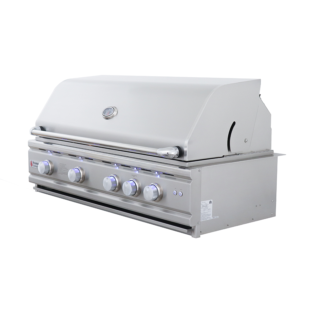 RCS Cutlass Pro 42 in Built In Gas Grill Front Left Angle Closed