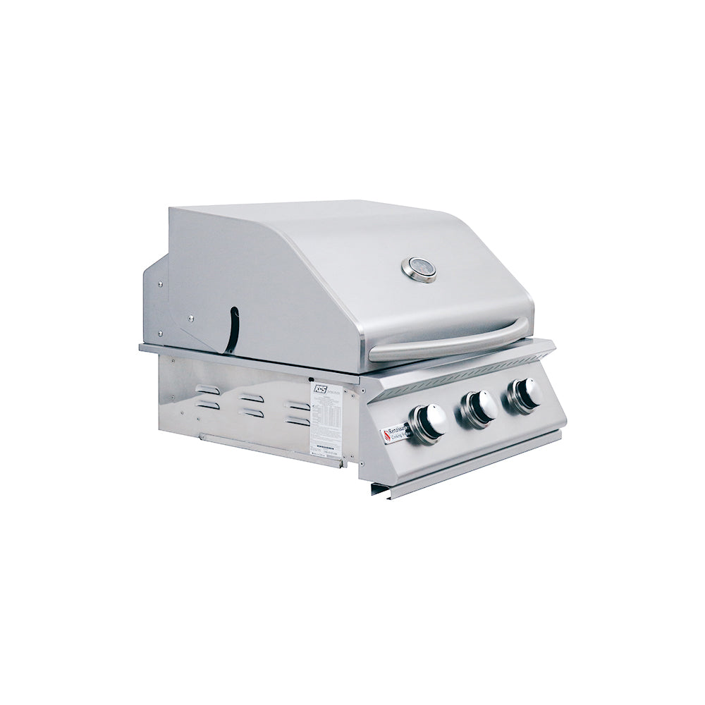 RCS Premier 26 in Built In Gas Grill Front Angle Closed