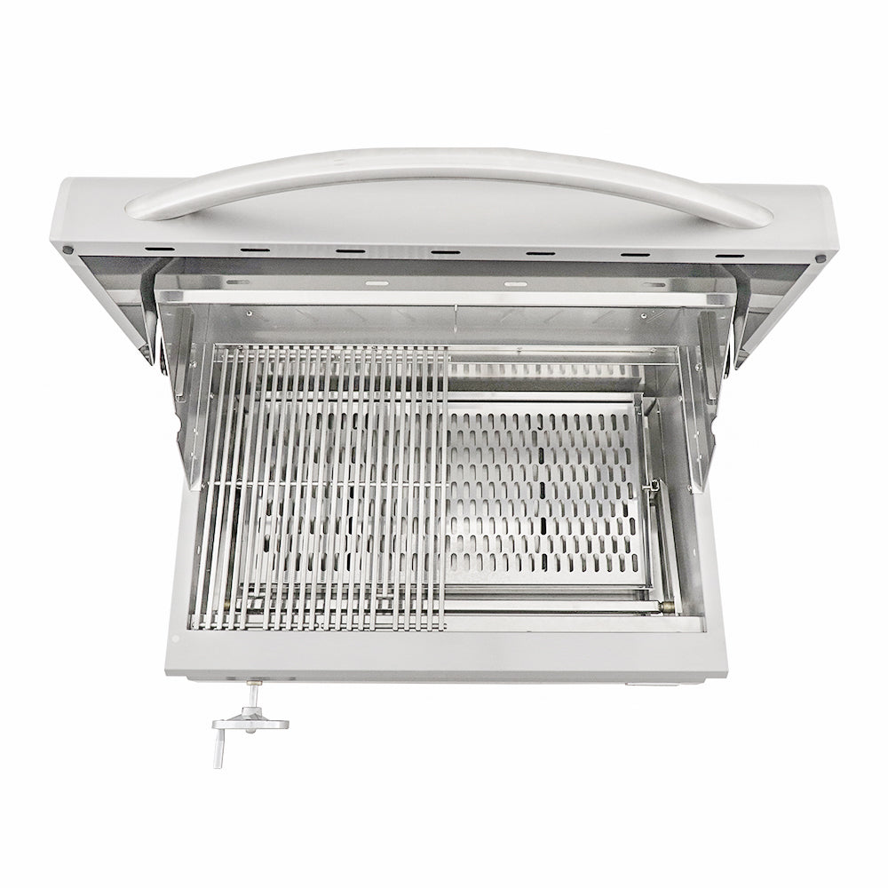 RCS Premier 32 in Built In Charcoal Grill Front Overhead