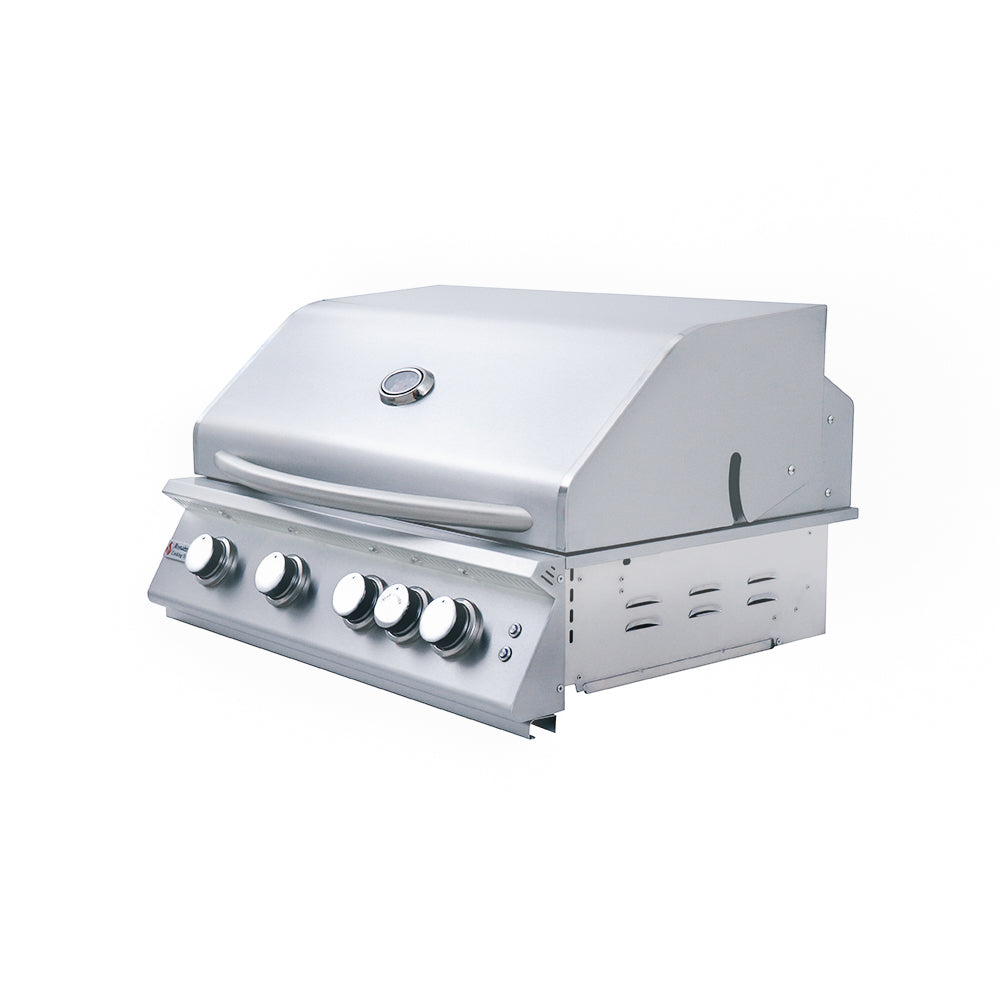 RCS Premier 32 in Built In Gas Grill Front Angle Closed
