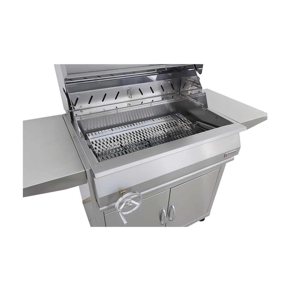 RCS Premier 32 in Charcoal Grill with cart front no grates