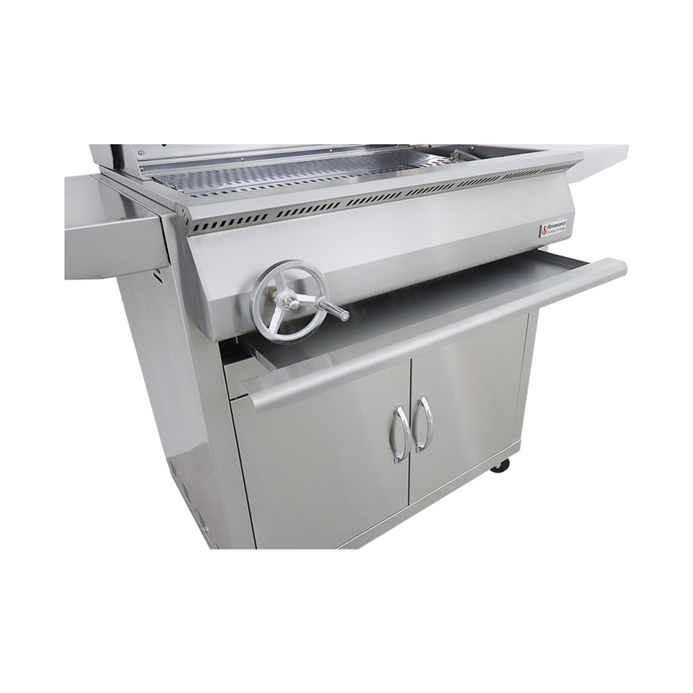 RCS Premier 32 in Charcoal Grill with cart front tray