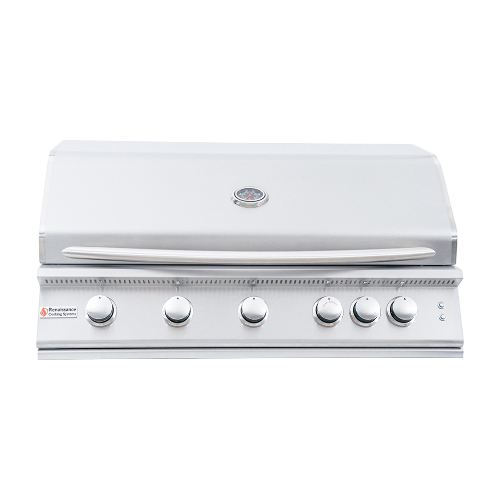 RCS Premier 40 in Built In Gas Grill Front Closed no lights