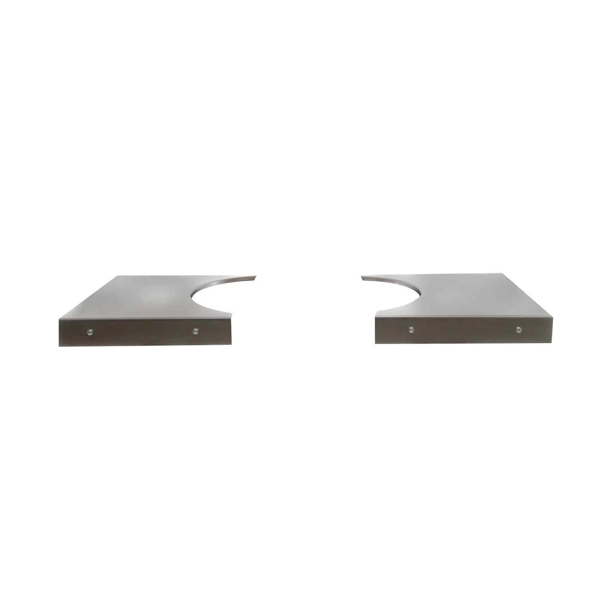 Pair of Primo stainless steel side shelves for the cart base
