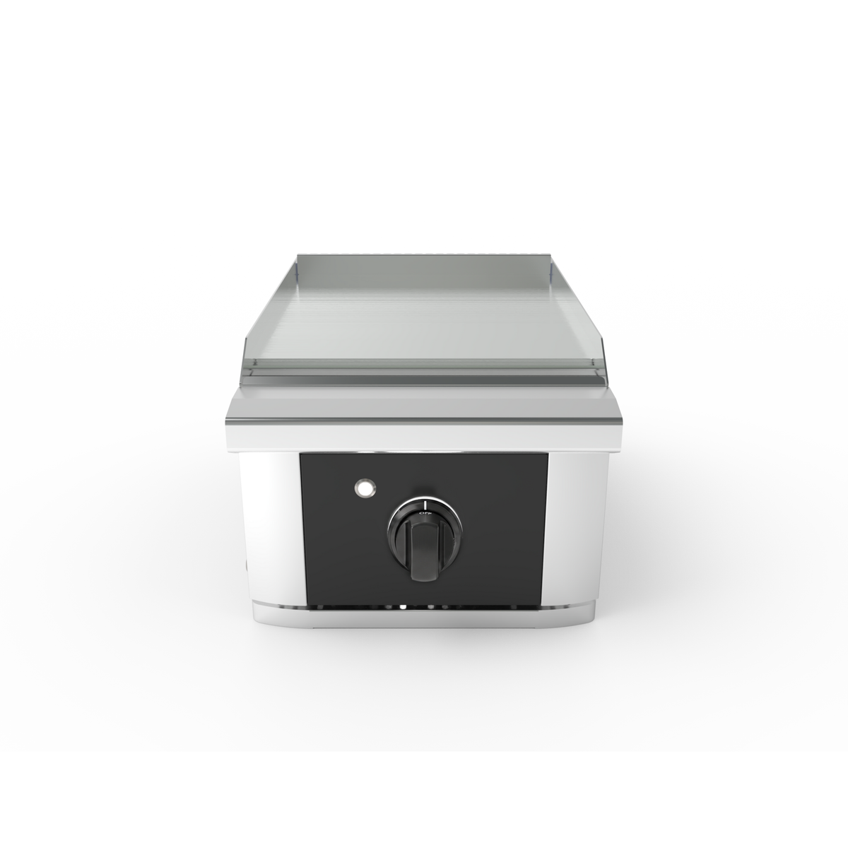 Wildfire Ranch Pro 15" side griddle, black stainless with chrome knob