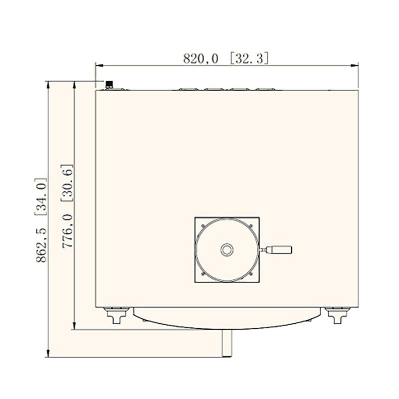 Summerset Hybrid pizza oven dimension drawing, top view