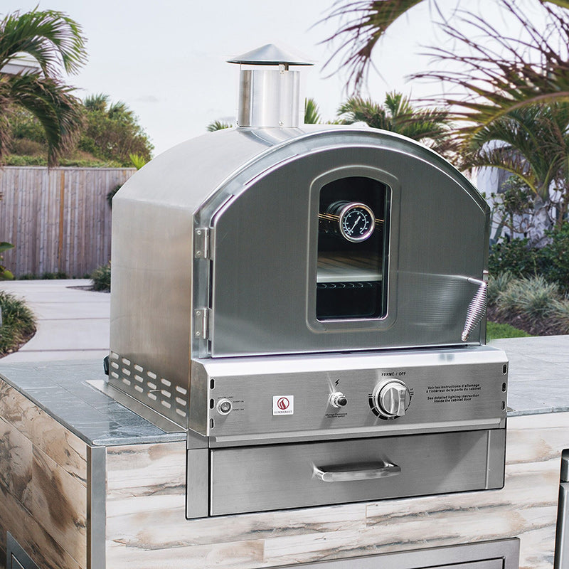 Summerset Outdoor Oven Front Angle Lifestyle
