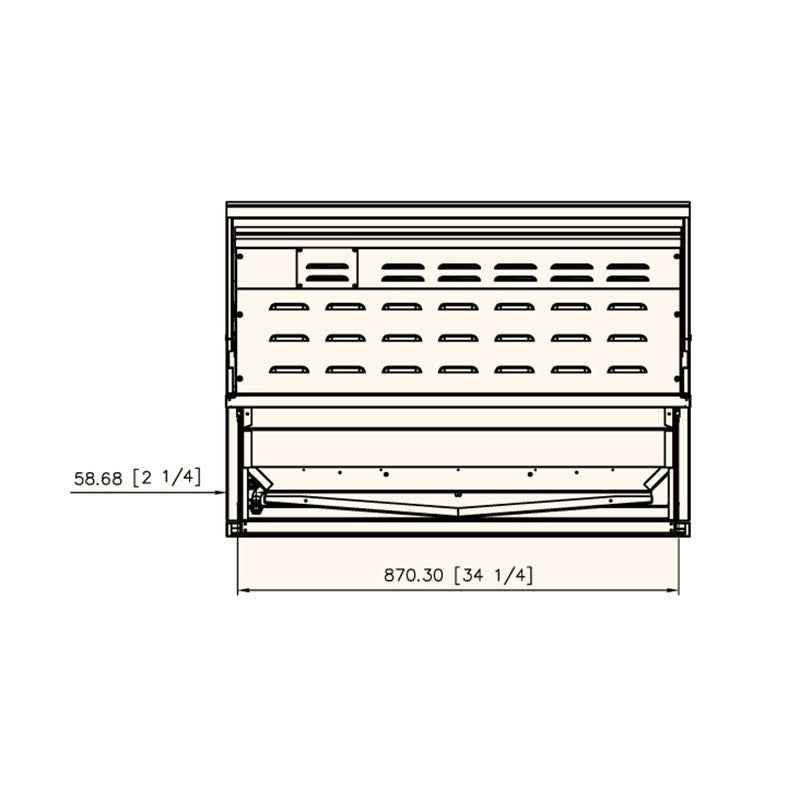 Summerset Quest 36" grill dimension drawing, top view