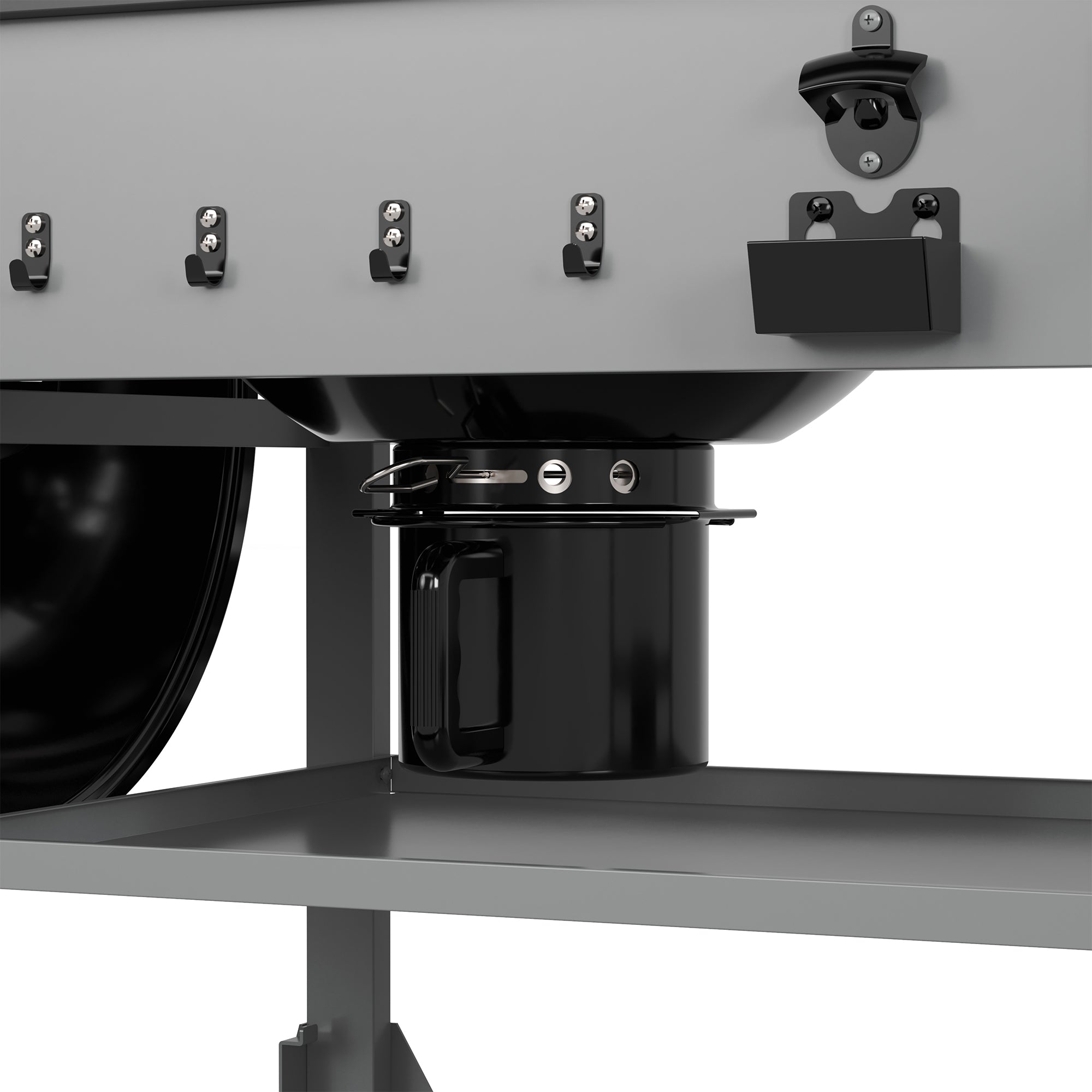 Tytus Grills Charcoal Kettle on Cart Feature 1