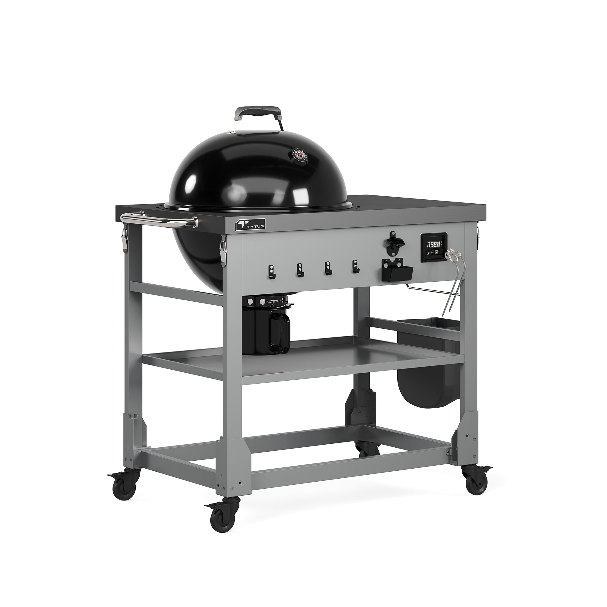 Tytus Grills Charcoal Kettle on Cart Right