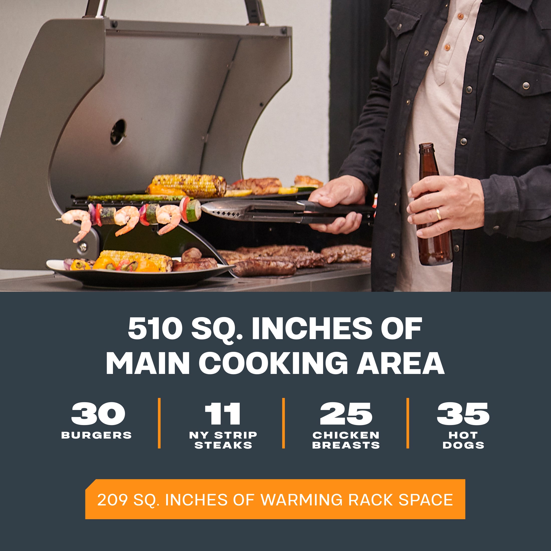 Tytus Grills Gunmetal Graphite Stone Island Cooking Area