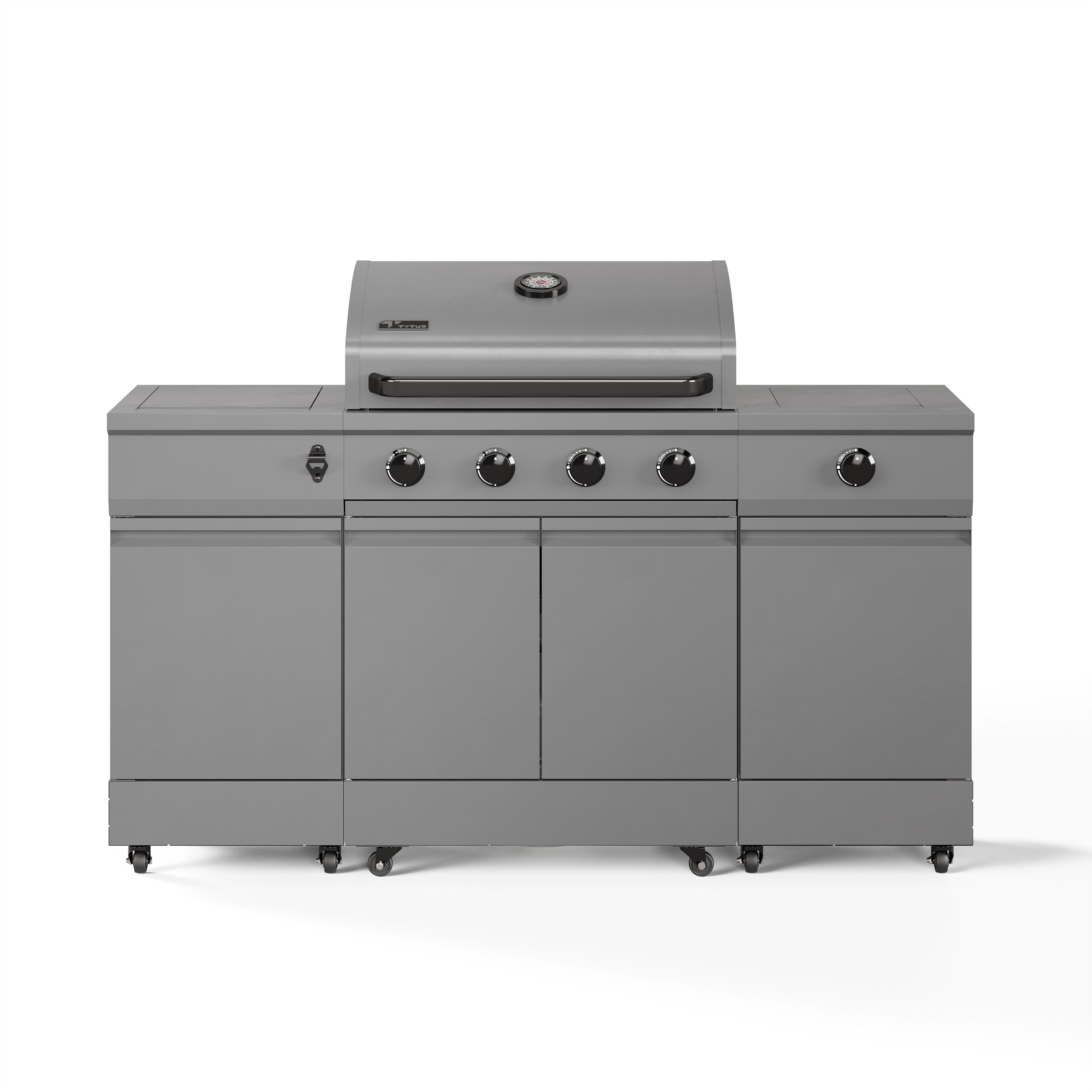 Tytus Grills Gunmetal Island Front