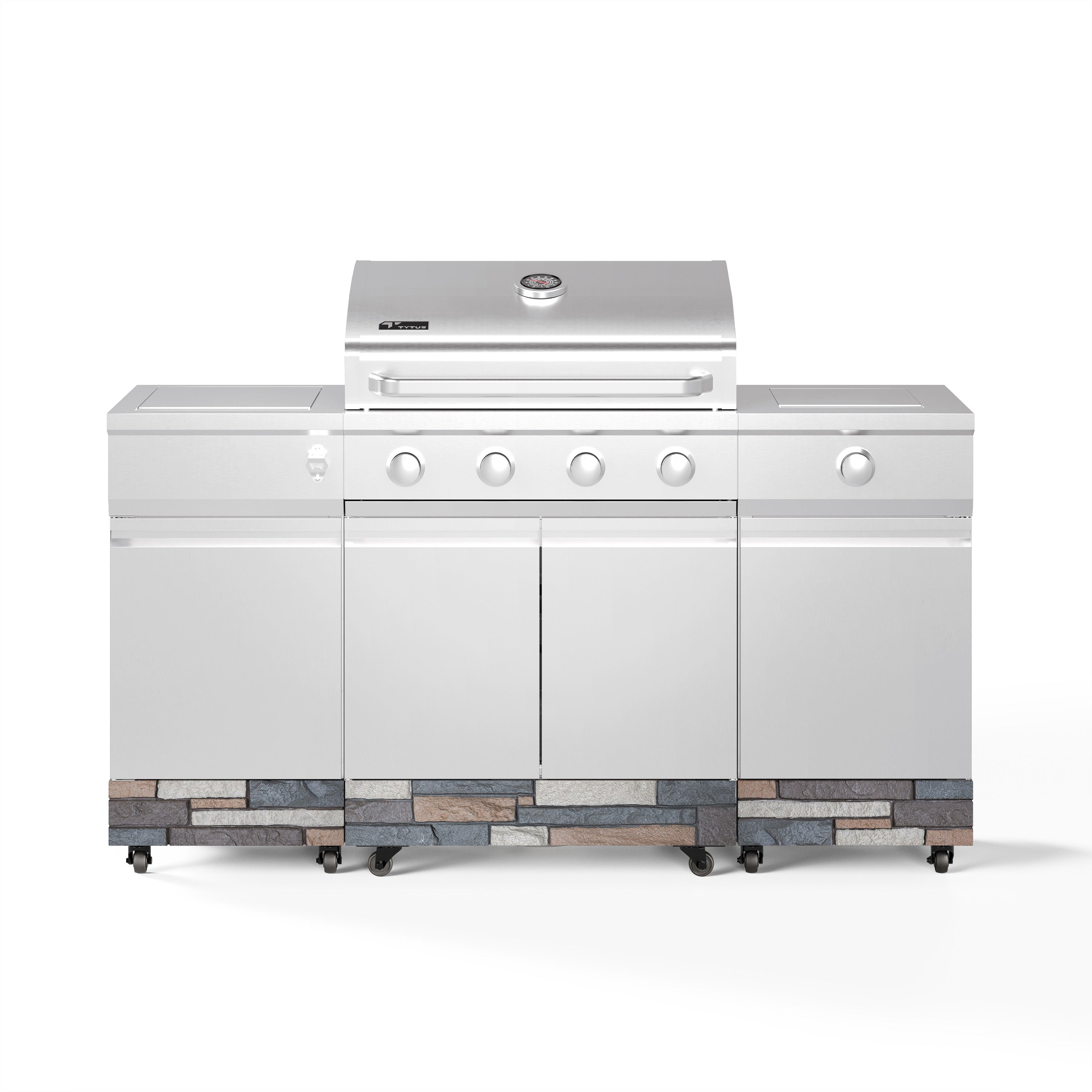 Tytus Grills Stainless Steel Ash Stone Island Front