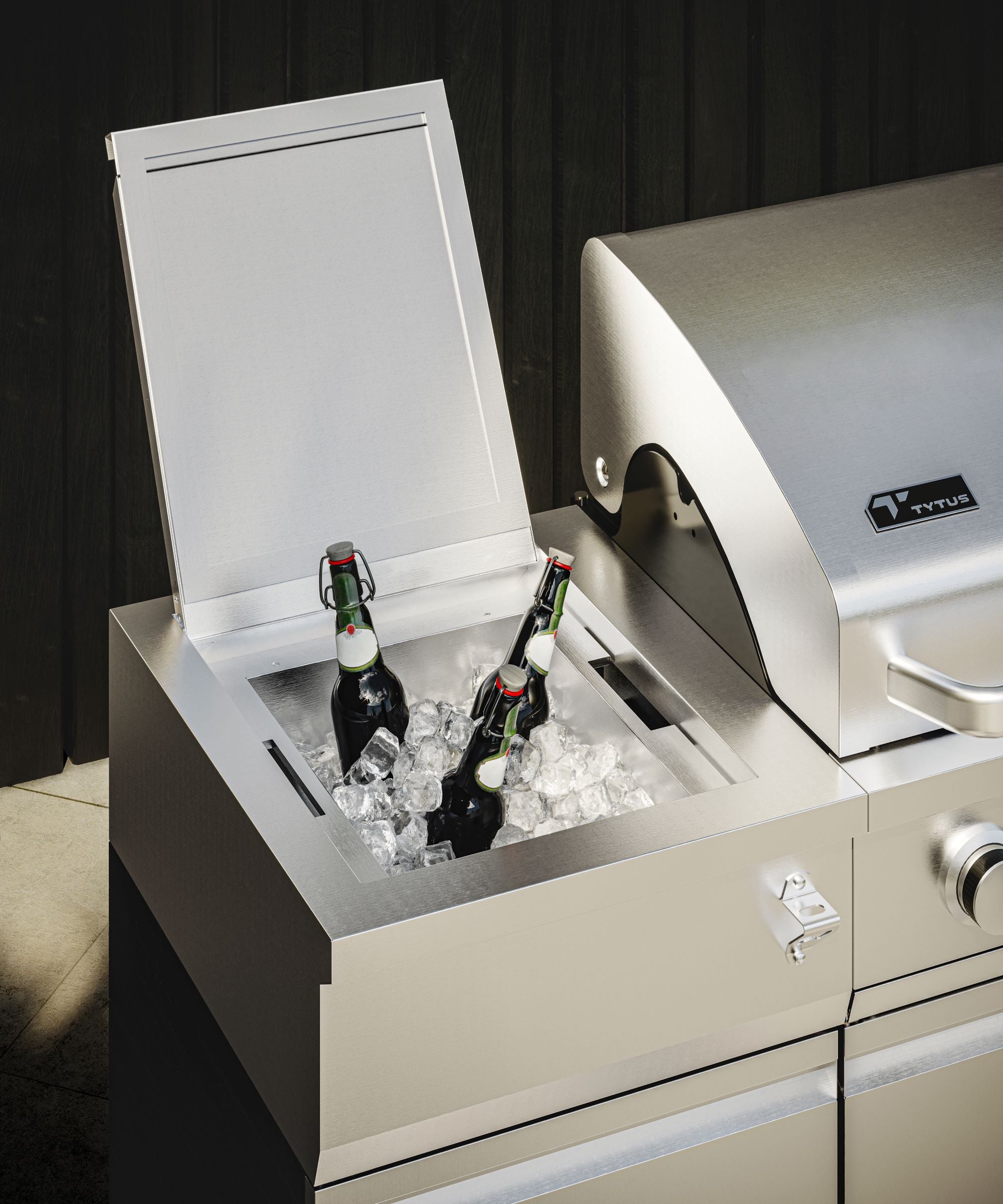 Tytus Grills Stainless Steel Shadow Stone Island Ice Bucket