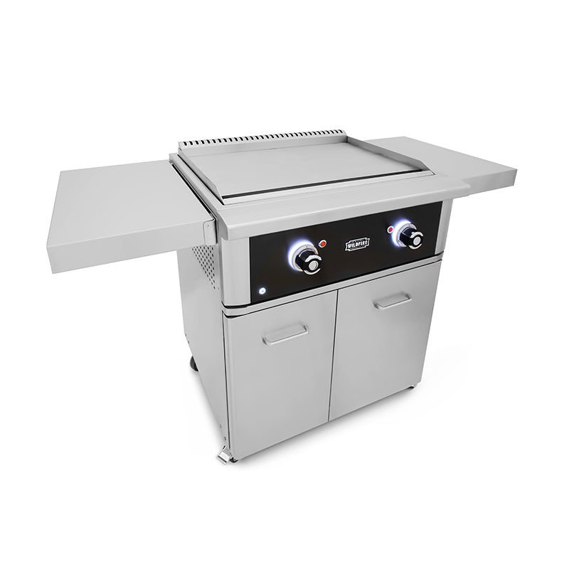 Wildfire Outdoor Living The Ranch Pro 30 inch Griddle Cart Open Front Side Angle Left