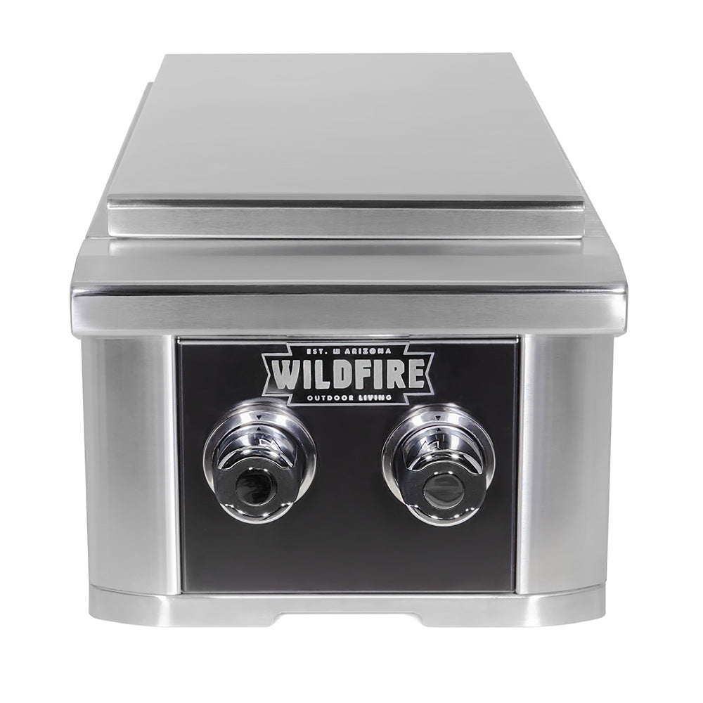 Wildfire Outdoor Living Ranch Pro Double Side Burner Black Stainless Steel Front Closed
