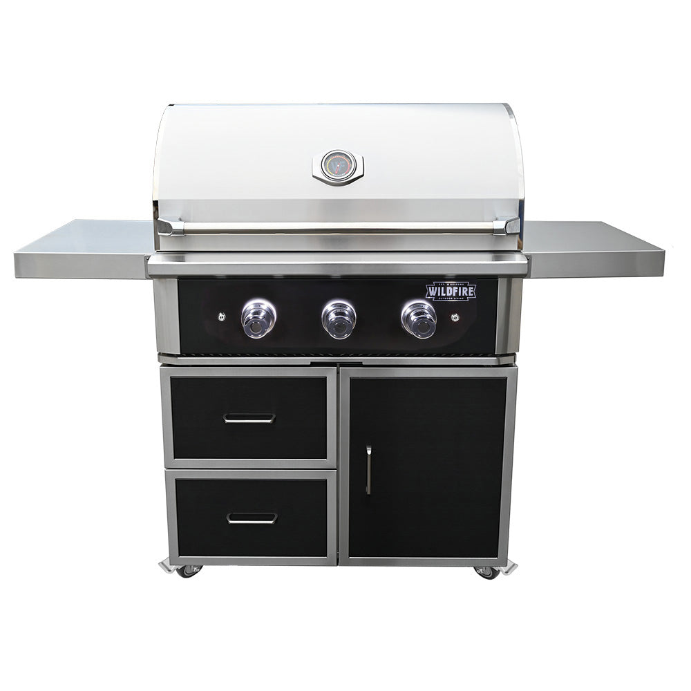Wildfire Outdoor Living The Ranch Pro 30 inch Black Stainless Steel Free Standing