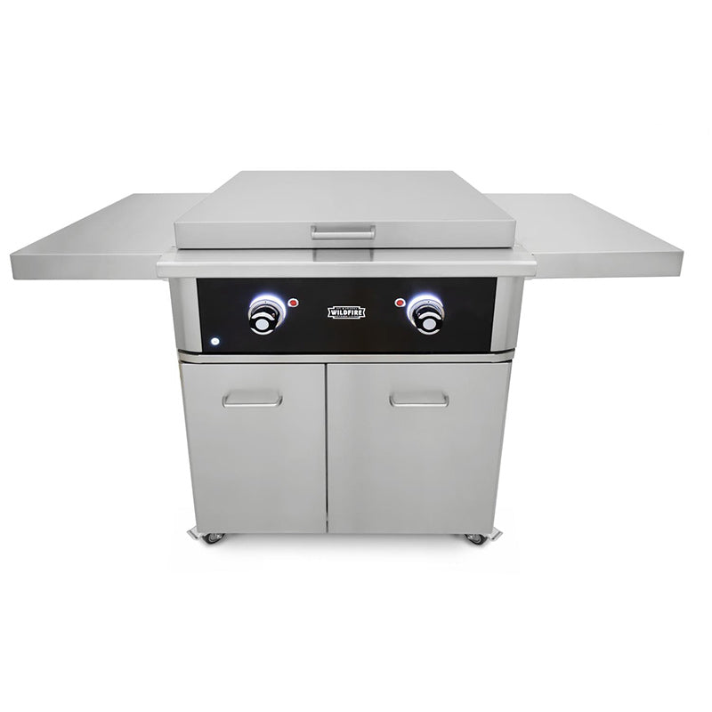 Wildfire Outdoor Living The Ranch Pro 30 inch Griddle Black Stainless Steel Cart Front Closed