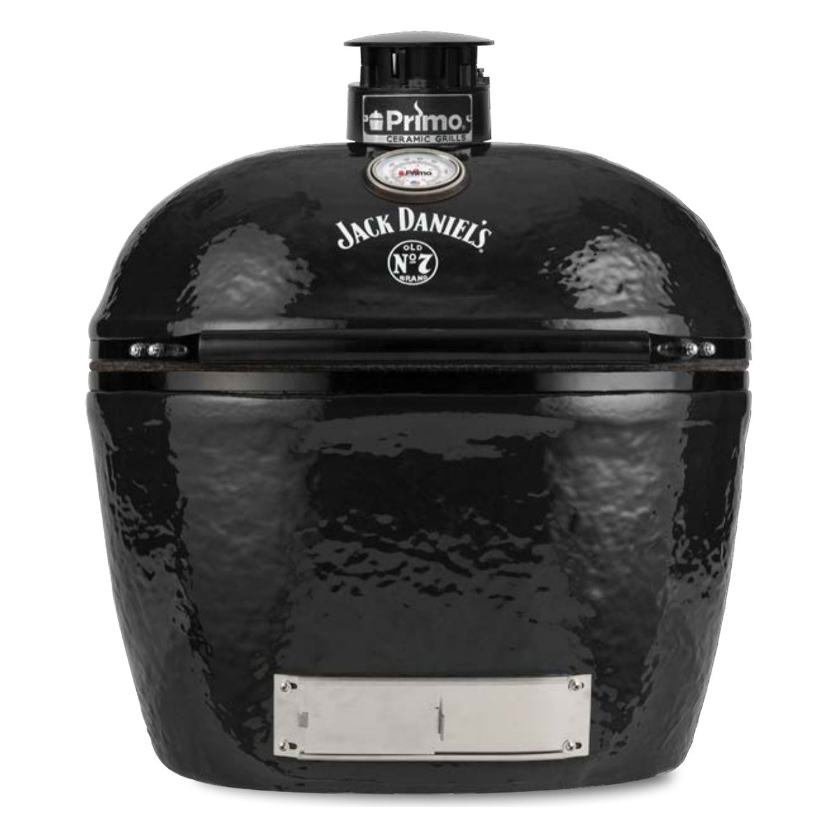 Primo Oval XL 400 Jack Daniel's Edition ceramic kamado grill with Old No. 7 logo