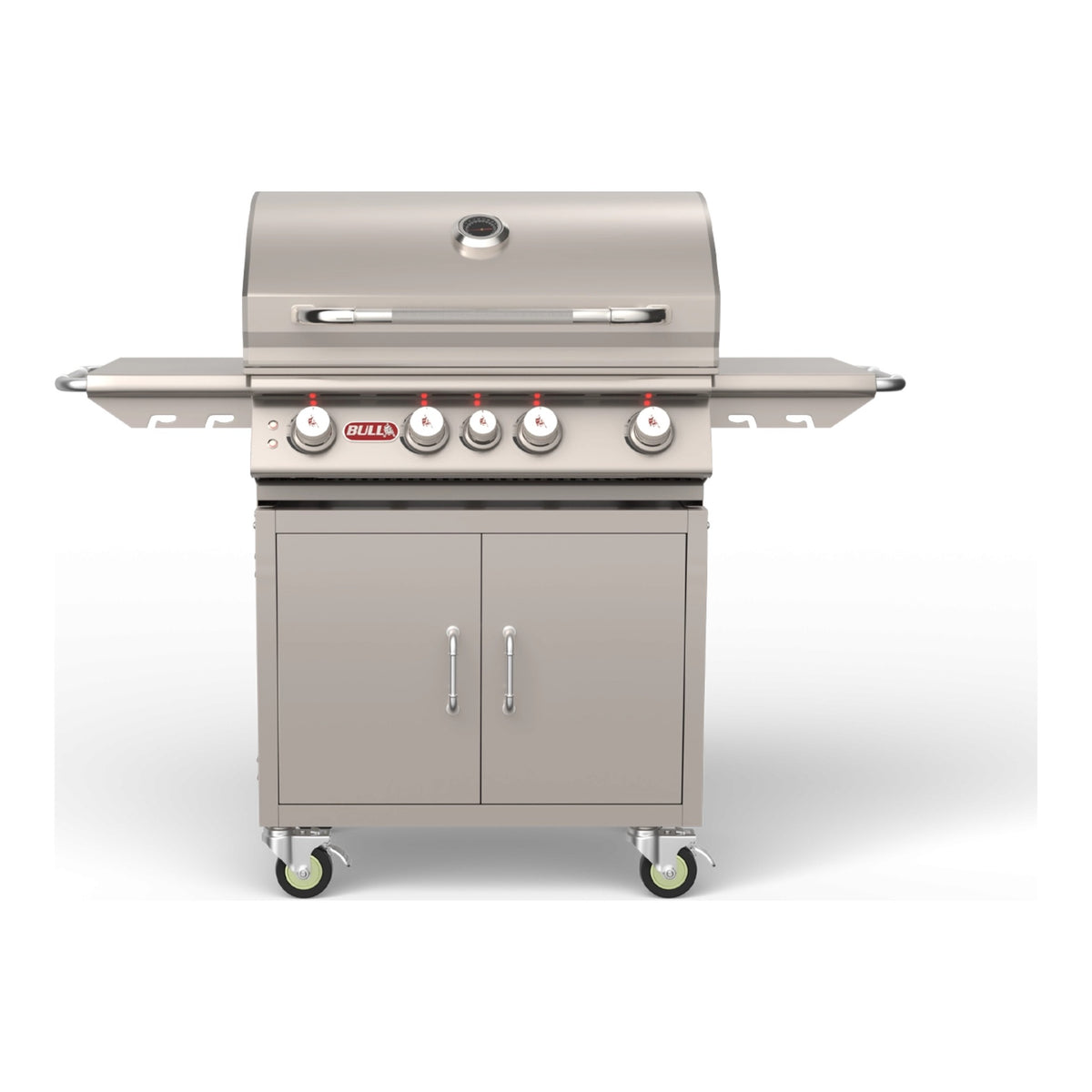 Bull Angus 30" 4-Burner Gas Grill with Cart – next-generation design, lid closed, front view