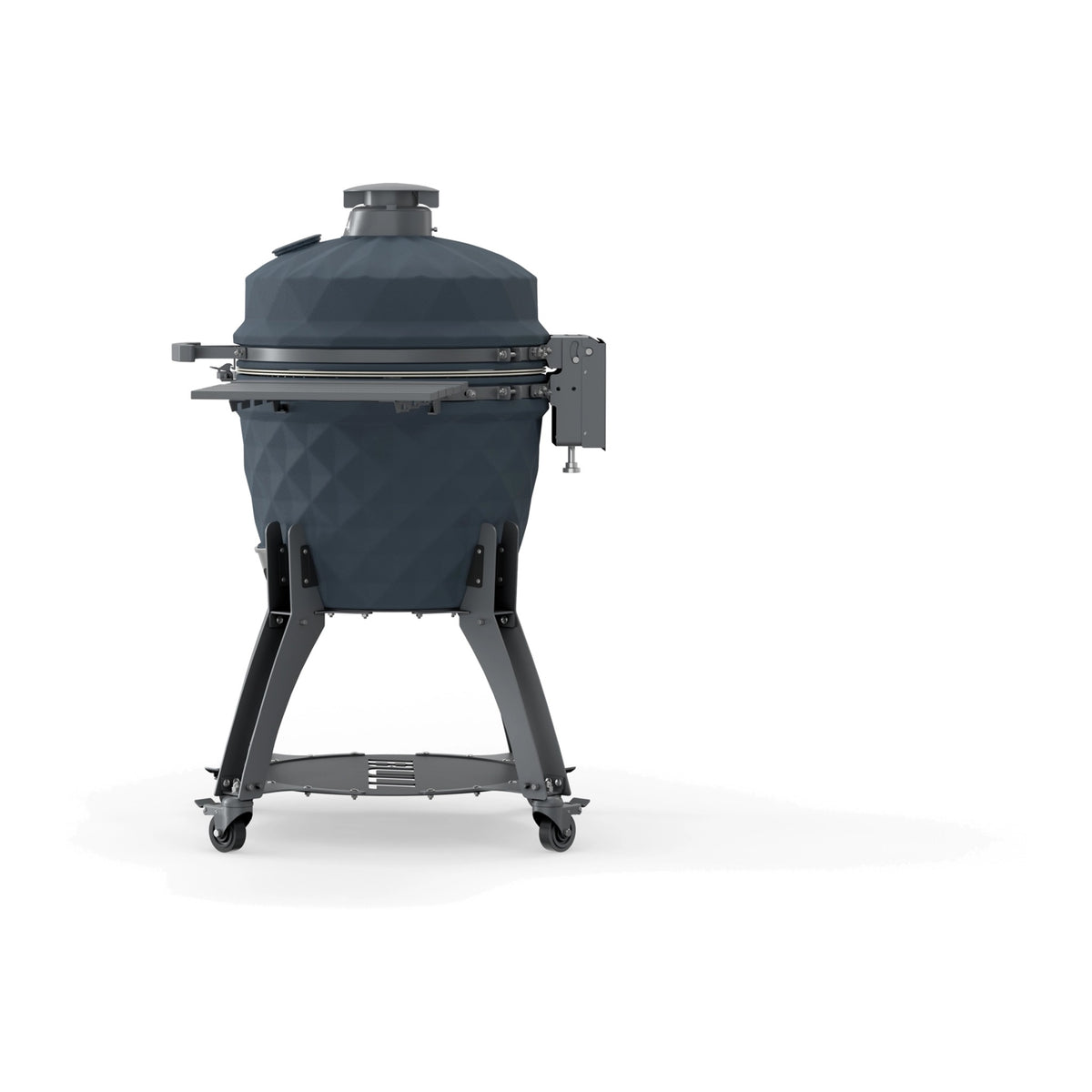 Bull Blackhorn 24" Ceramic Kamado Grill with Cart side view
