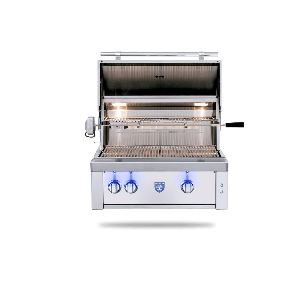 American Made Grills Estate Freedom 30" gas grill – hood open