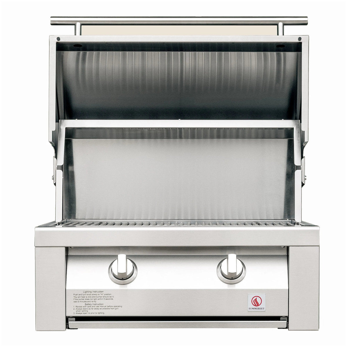 Summerset Resort 30" Built in Gas Grill, hood open