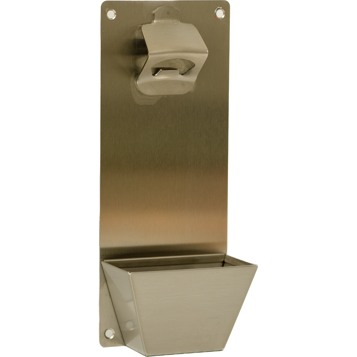 Kokomo bottle opener and cap catcher, front view