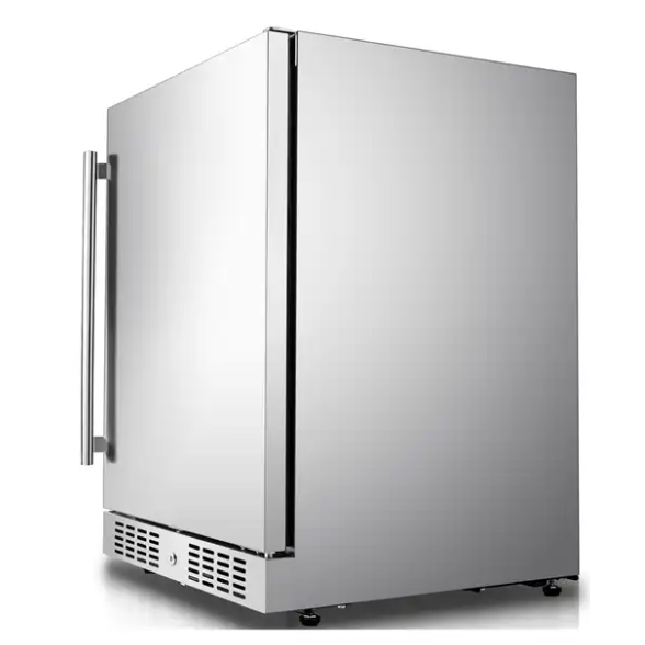 Kokomo 24" luxury outdoor refrigerator, angled view