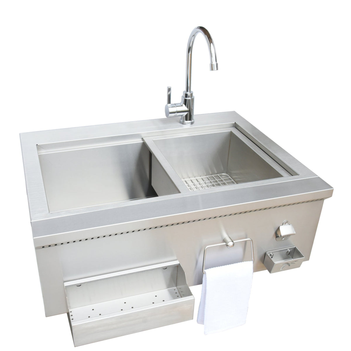 Kokomo 30" cocktail station drop-in sink and ice chest