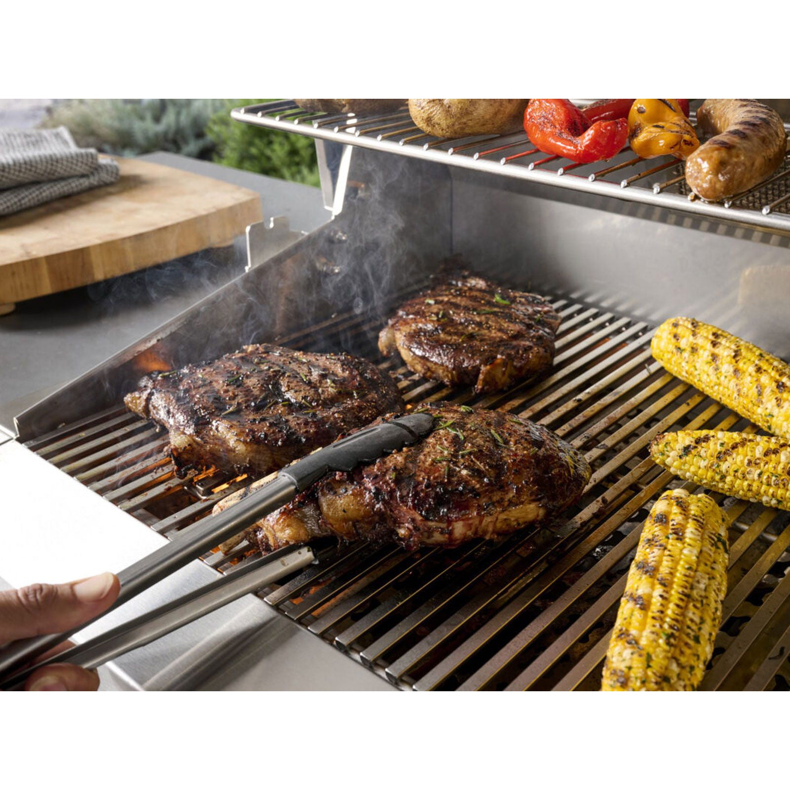 AOG L-Series 30" 3-Burner Built-In Gas Grill With Infrared Burner, Rotisserie, Internal Lights & LED Color Lights