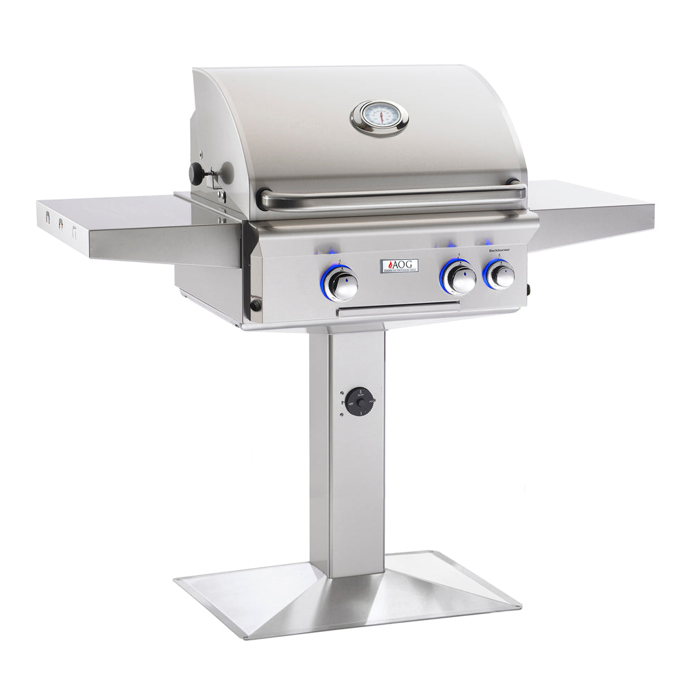 American Outdoor Grills L-Series 24 inch Post Mount with Base Gas Grill