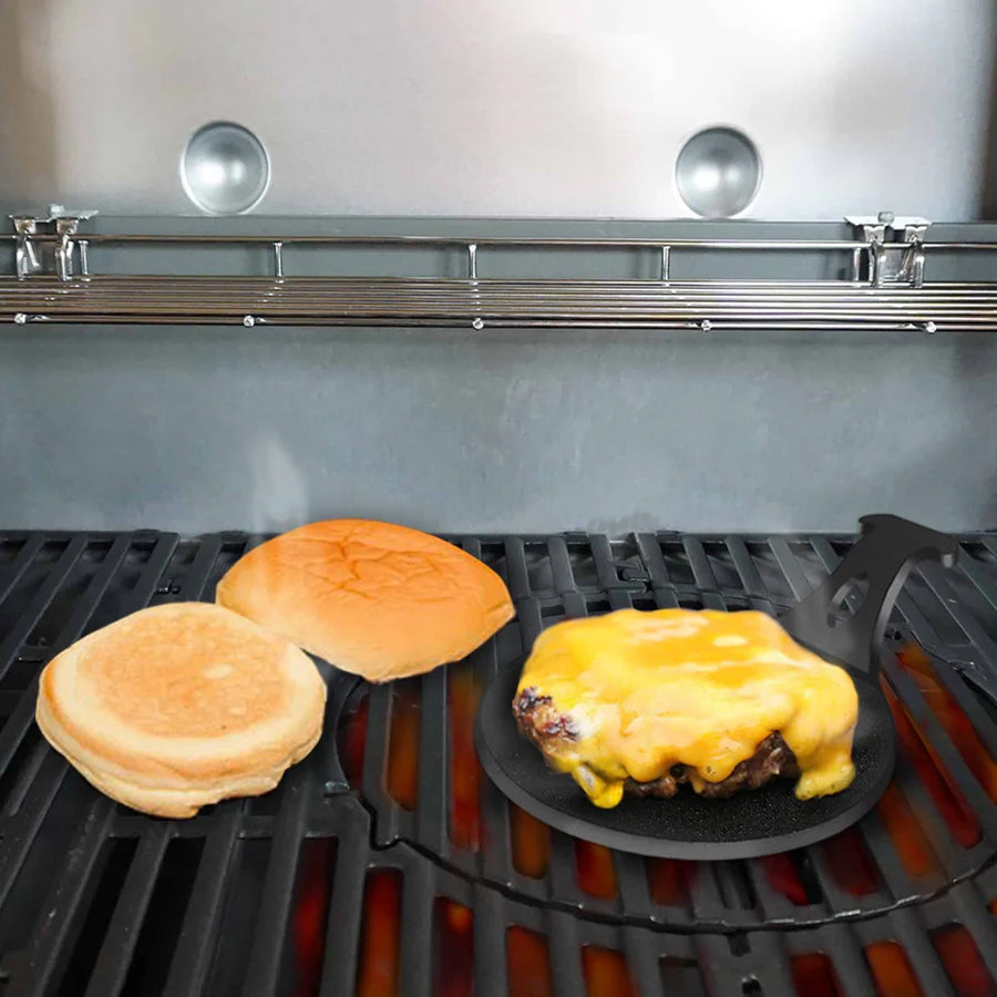 Arteflame 6 inch Burger Pucks on the Grill