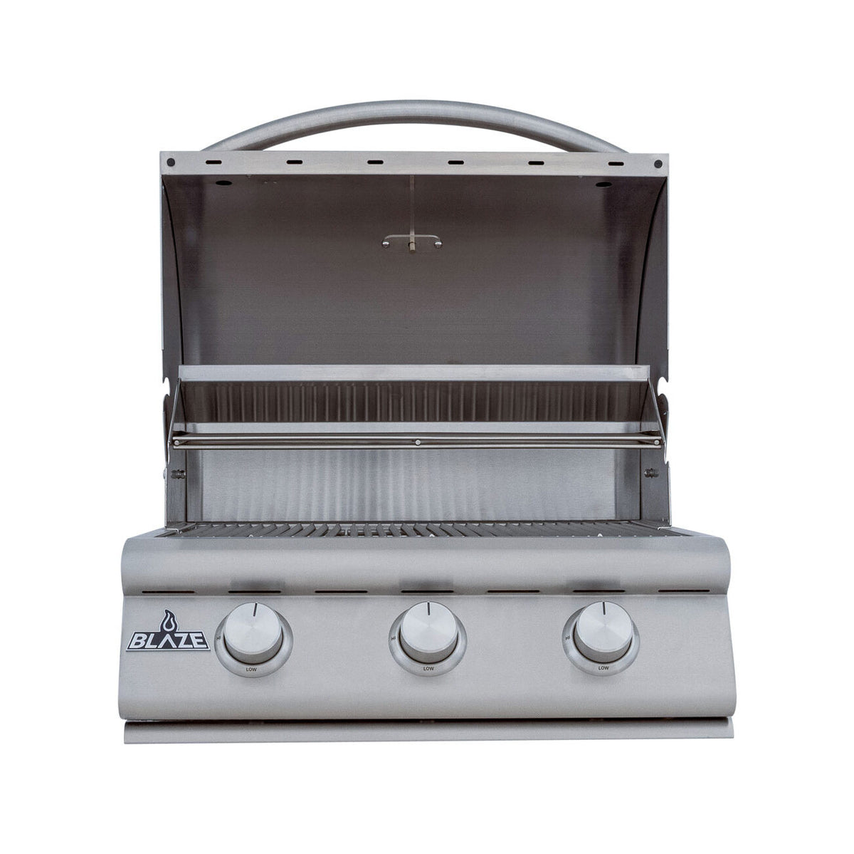 Blaze BCM 25" gas grill with hood open