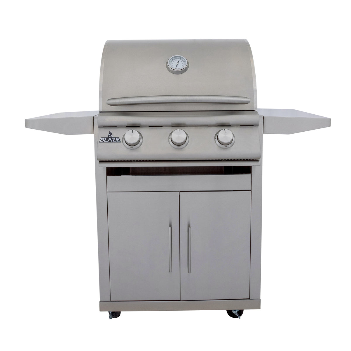 Blaze BCM 25" 3-burner gas grill on stainless cart