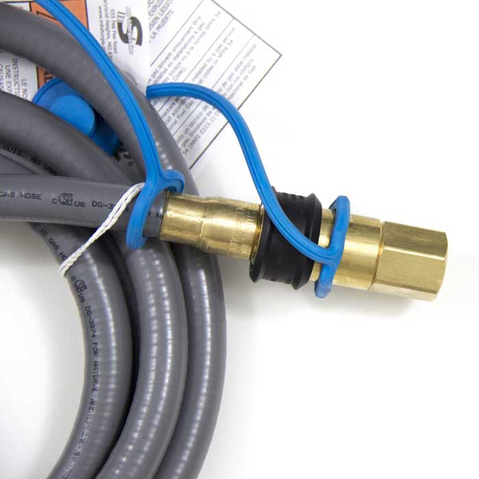 Blaze natural gas hose coiled