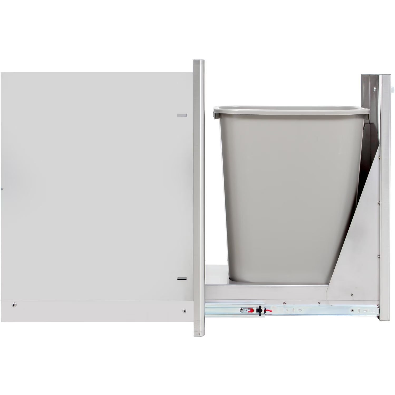 Blaze 13-Inch Narrow Roll-Out Stainless Steel Trash Bin2