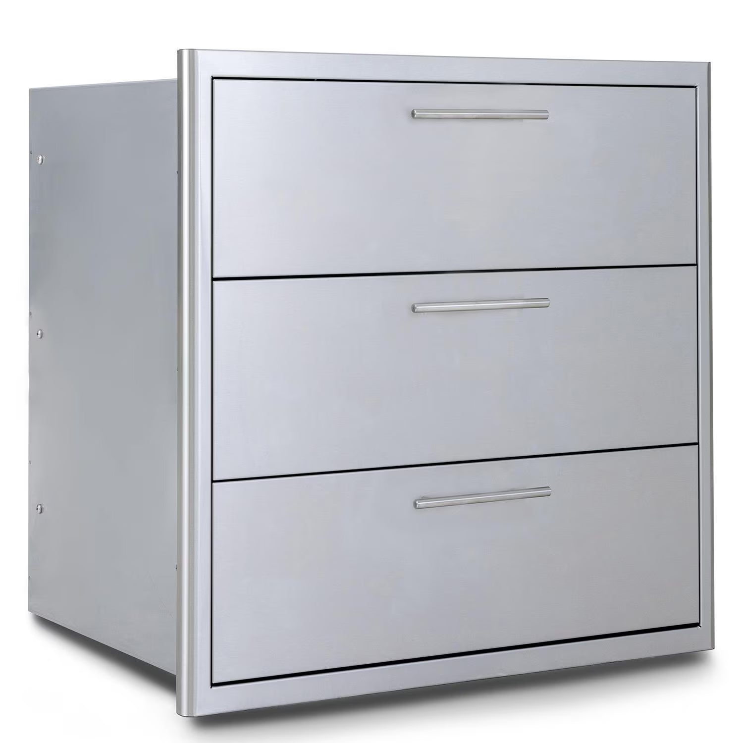 Blaze 30-in Stainless Steel Easy Close Triple Access Drawer with LED Lighting2