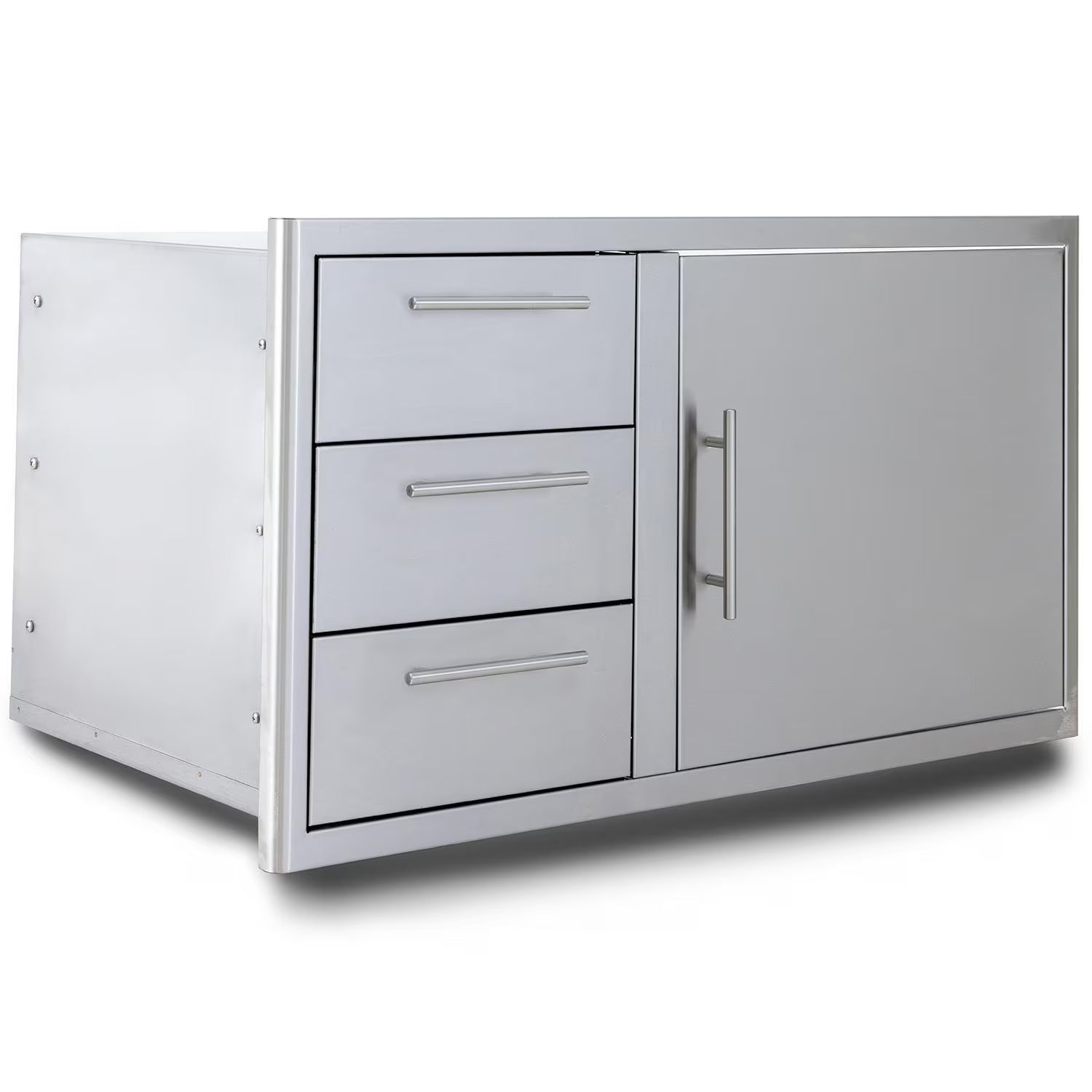 Blaze 39-in Stainless Steel Soft Close Access Door Triple Drawer Combo with LED Lighting