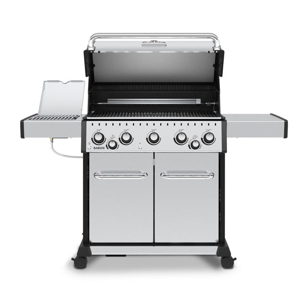 Broil King Baron S 590 Pro IR 38 in Free Standing Gas Grill Front Open