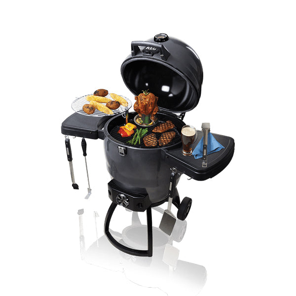 Broil King Keg 5000 Kamado Charcoal Grill Front Angle Open