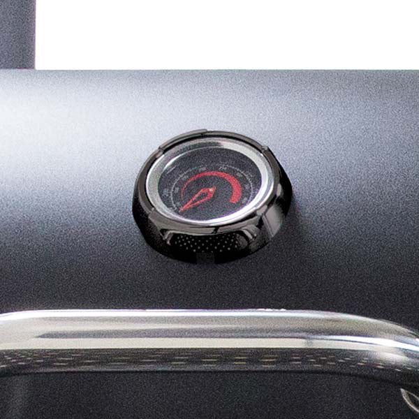 Broil King Regal Charcoal Offset Smoker tempature gauge