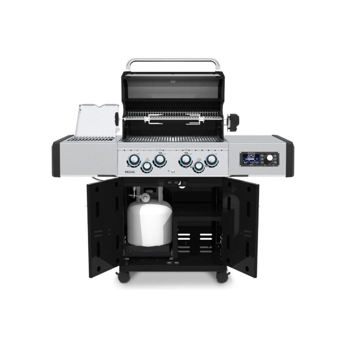 Broil King Regal Q 490 Pro IR 32 in Free Standing Gas Grill Front Open