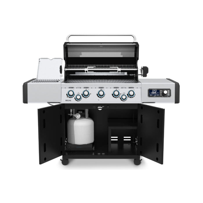 Broil King Regal Q 590 Pro IR 38 in Free Standing Gas Grill Front Open
