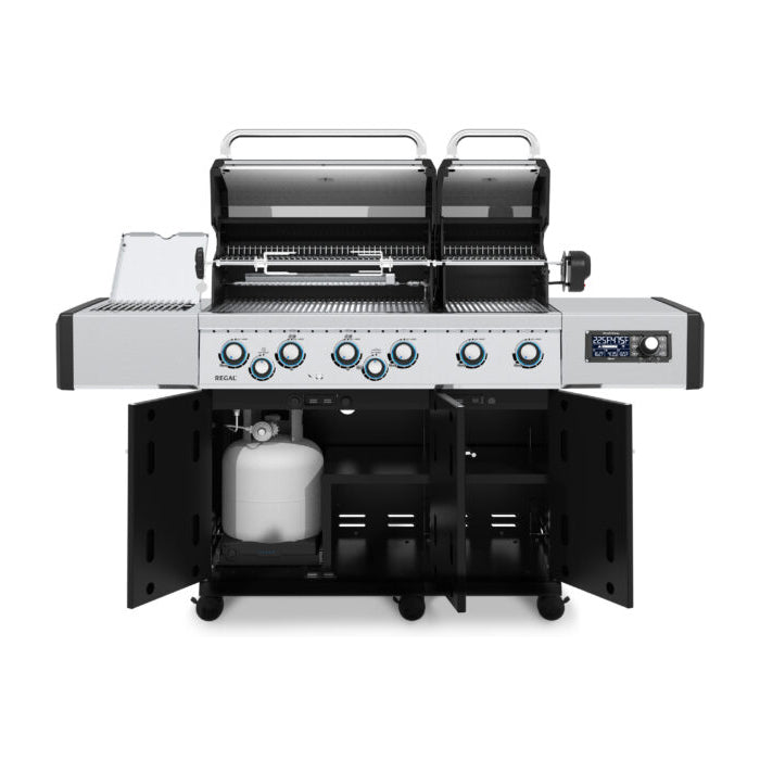 Broil King Regal Q 690 Pro IR 44 in Free Standing Gas Grill Front Open