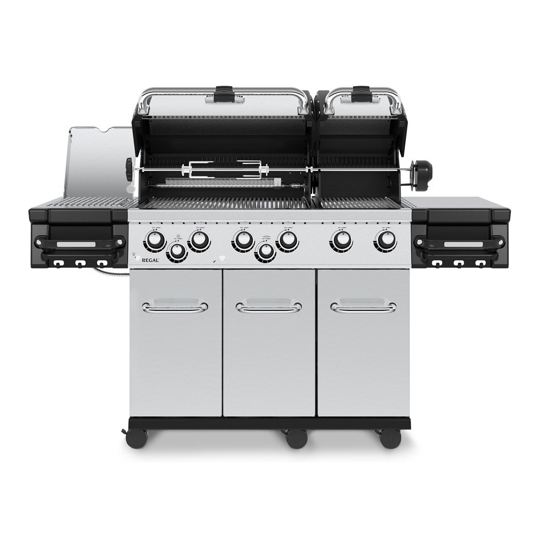 Broil King Regal S 690 Pro IR 44 in Free Standing Gas Grill Front Open