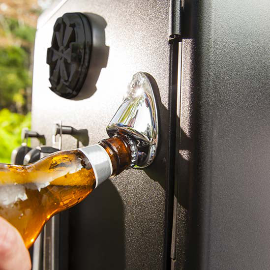 Broil King Vertical Charcoal Cabinet Smoker bottle opener