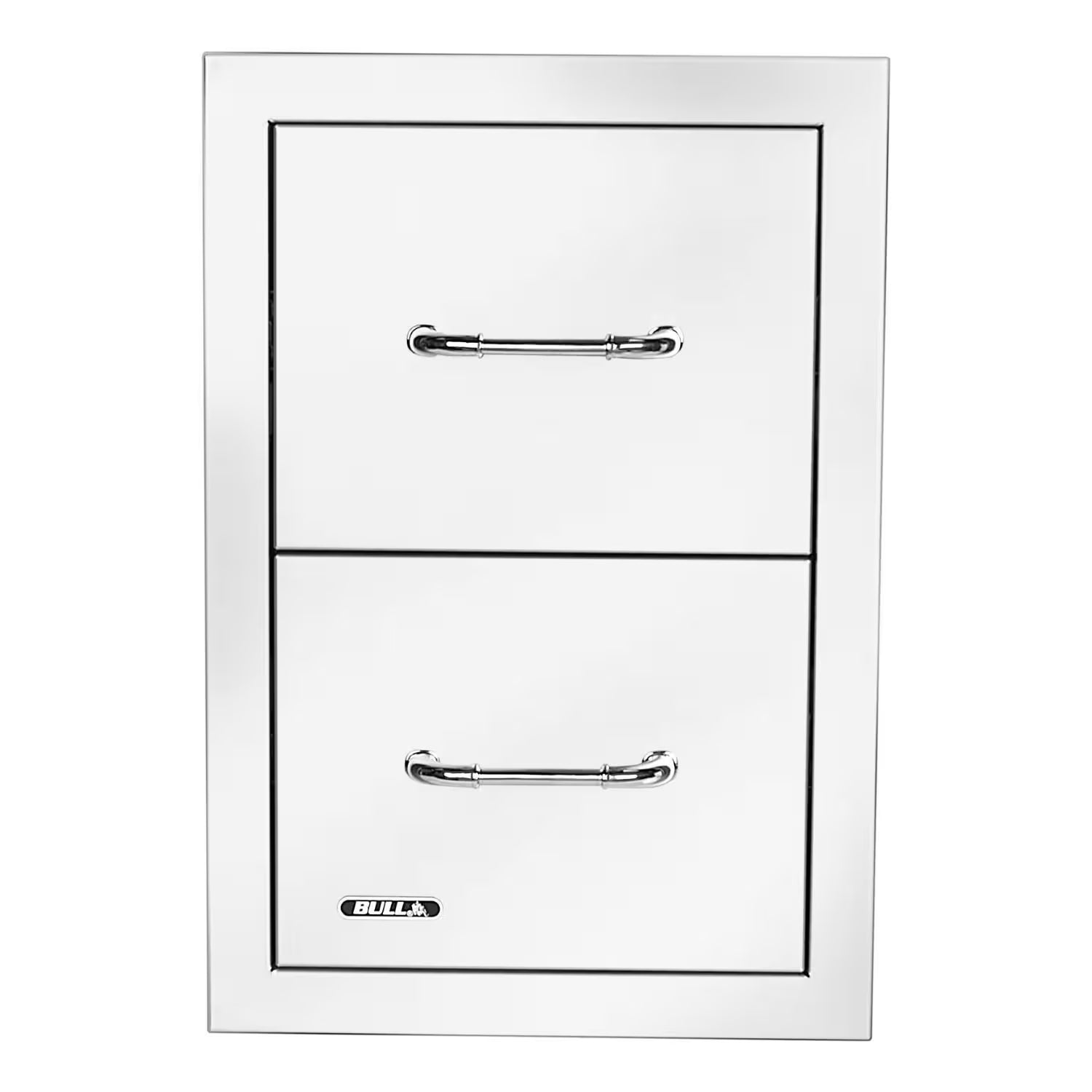 Bull 15-Inch Stainless Steel Double Access Drawer with Reveal2