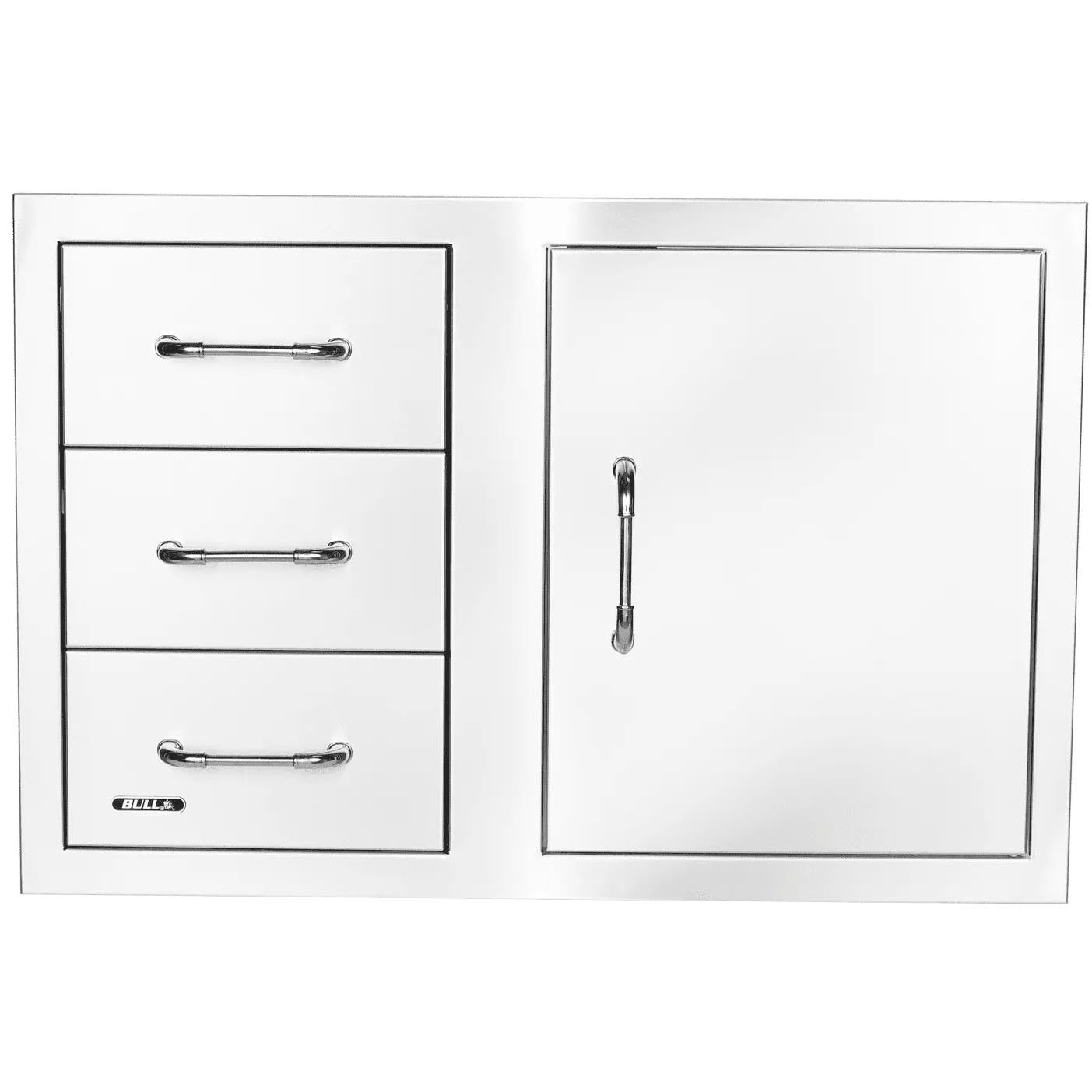 Bull 30-Inch Stainless Steel Access Door Triple Drawer Combo with Paper Towel Holder Reveal3