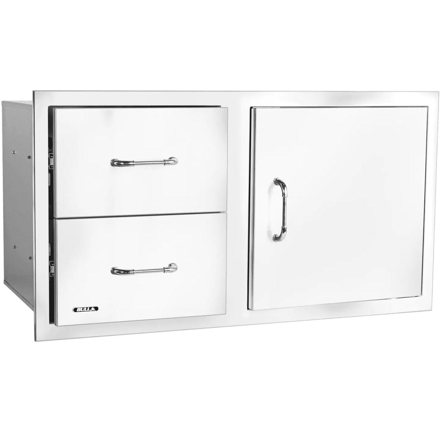 Bull 38-Inch Stainless Steel Access Door Double Drawer Combo with Paper Towel Holder